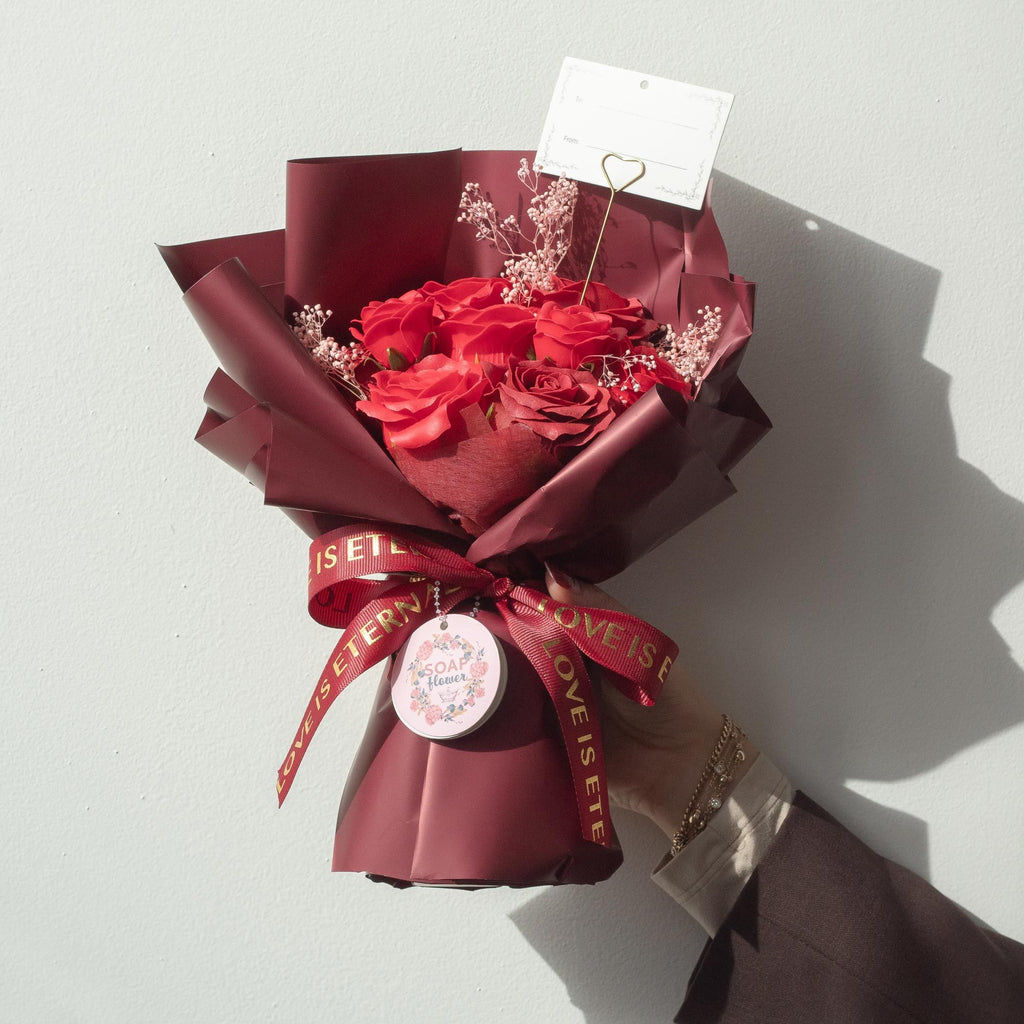 Large Red Soap Roses Bouquet