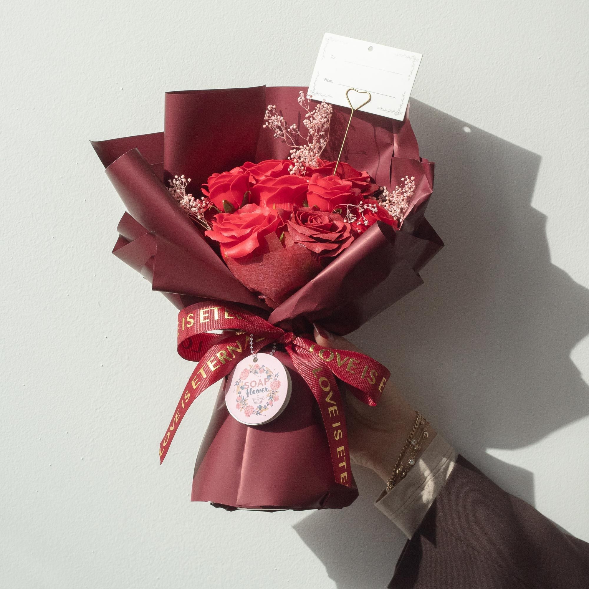 Large Red Soap Roses Bouquet