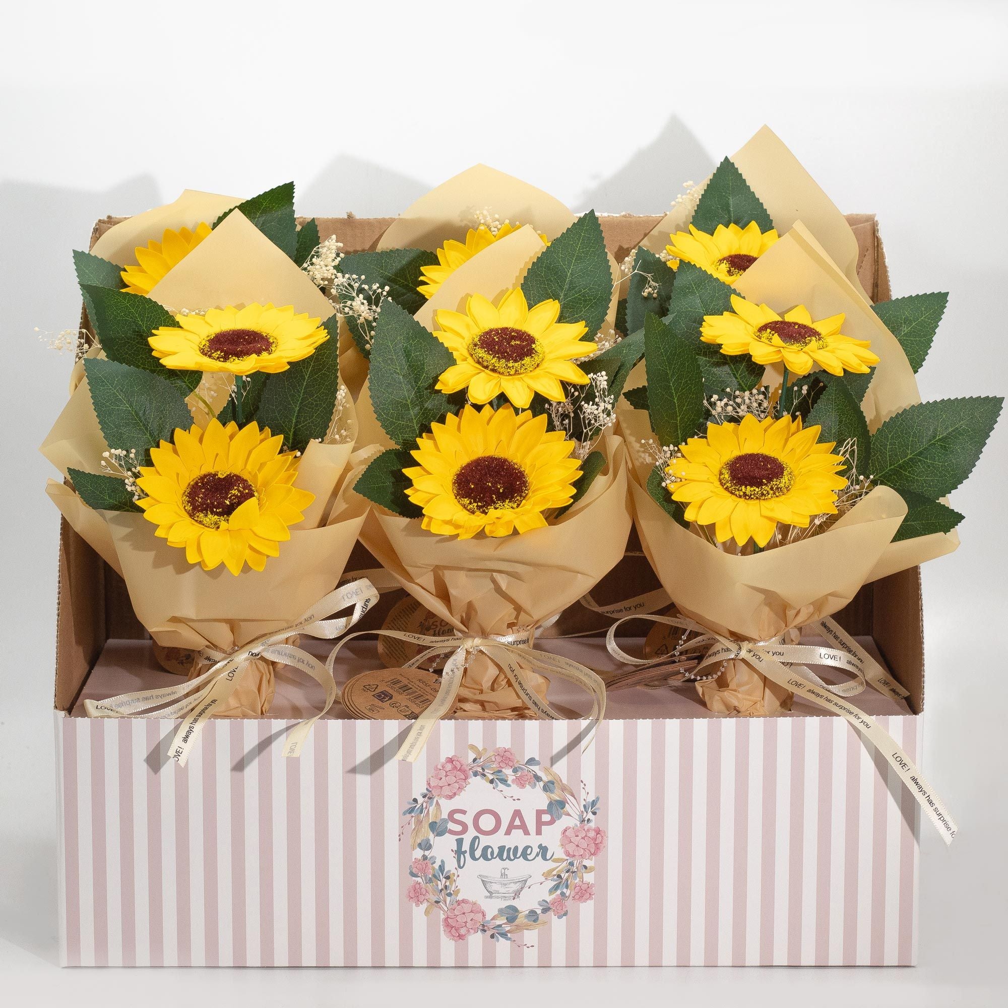 Soap Flower - Two Sunflower Bouquet