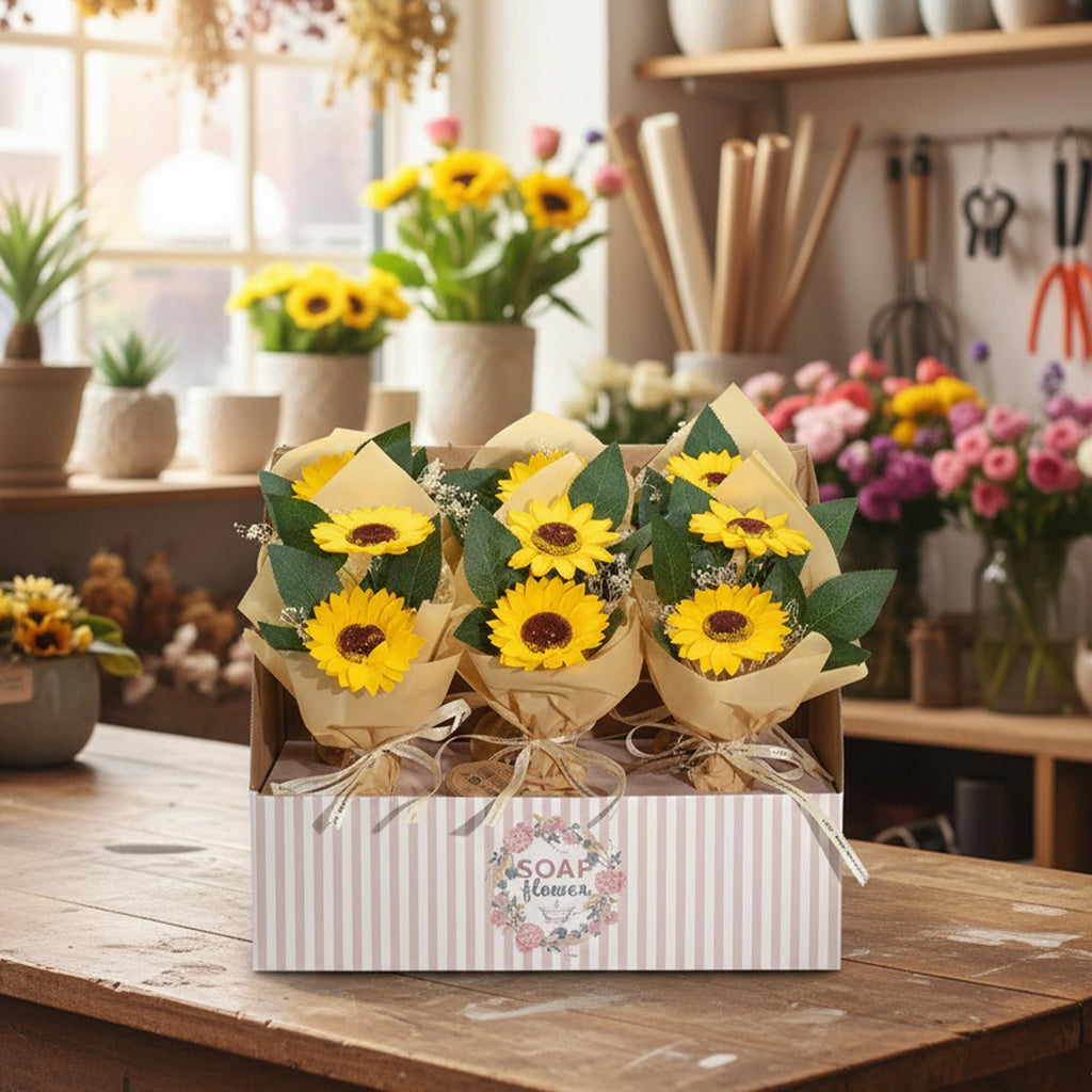 Soap Flower - Two Sunflower Bouquet