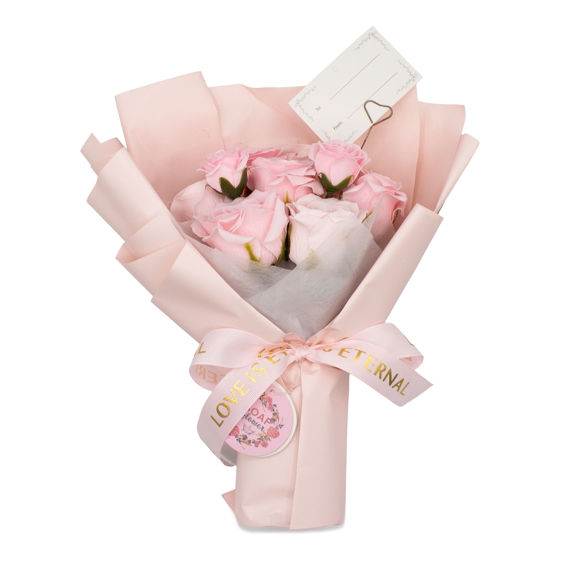 Large Pink Soap Roses Bouquet